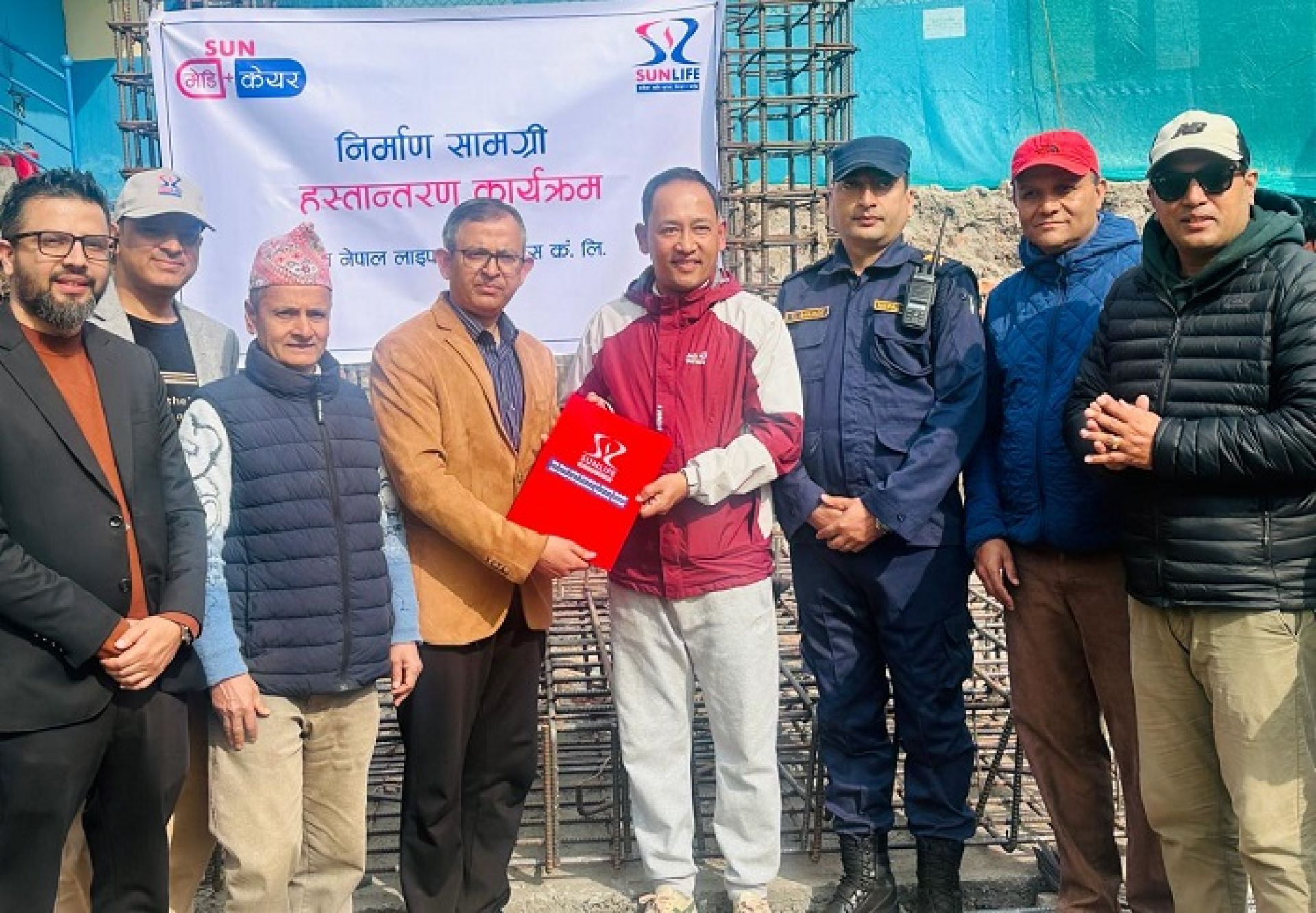 बालाजु प्रहरी परिसर भवन निर्माणमा सन नेपाल लाइफद्वारा १० लाखको सहयोग